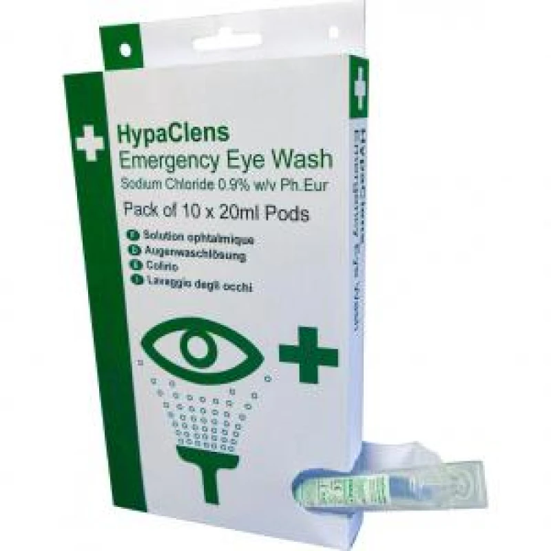 Image of HypaClens Emergency Eye Wash Dispenser 20ml Pods Pack 10 - E4201 EXR63048FA