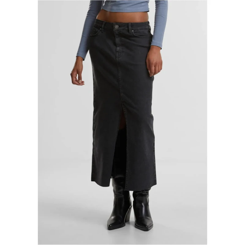 Image of Urban Classics Denim skirt For Her Urban Classics Noir Female 28