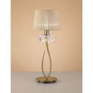 Image of Table lamp Loewe 1 Bulb E27 Big, antique brass with bronze shade