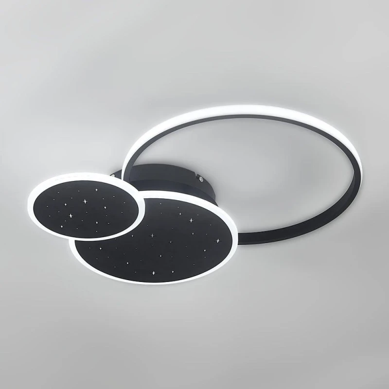 Image of Kabinet UK LED 3 Round Ceiling Light in White Light Black unisex One size