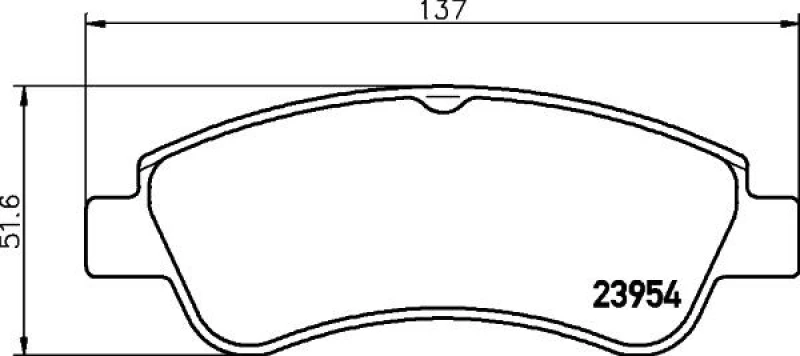 Image of HELLA Brake pad set HELLA 8DB 355 011-071