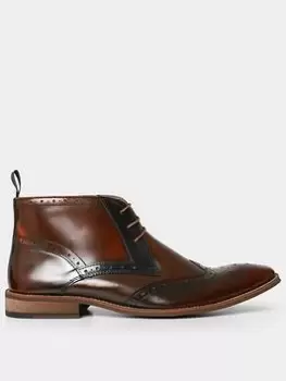 Image of Joe Browns Gents Mixed Colour High Shine Boot - Brown, Size 9, Men