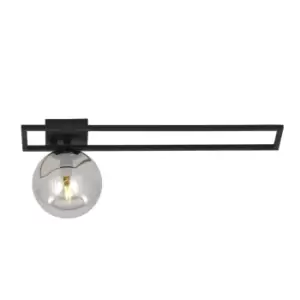 Image of Imago Black Left Side Globe Ceiling Light with Graphite Glass Shades v2, 1x E14