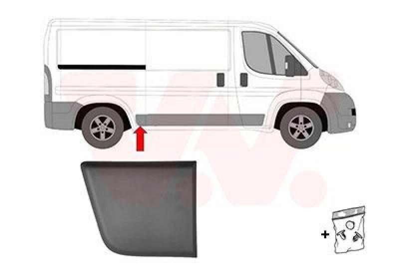 Image of VAN WEZEL Trim / Protective Strip, sidewall VAN WEZEL 1651418