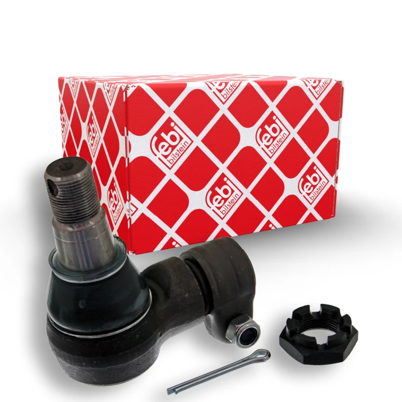 Image of FEBI BILSTEIN 39658 Track rod end Front Axle, with crown nut and split pin Tie Rod End (914)