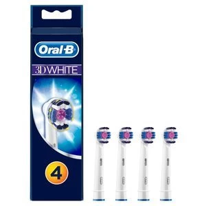 Image of Oral B 3D White Replacement Heads Electric Toothbrush 4Pcs