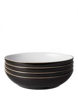 Image of Denby Elements 4 Piece Pasta Bowl Set ; Black