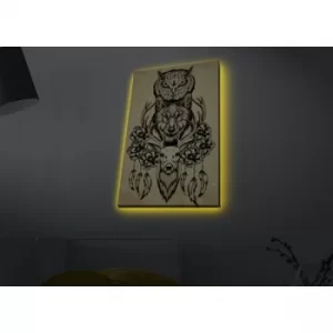 Image of 4570MDACT-061 Multicolor Decorative LED Lighted Canvas Painting