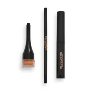Image of Makeup Revolution Ultra Brow Builder Kit Medium Brown