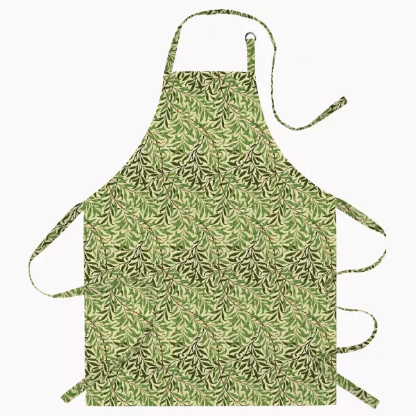 Image of William Morris Willow Boughs Acrylic Apron Green