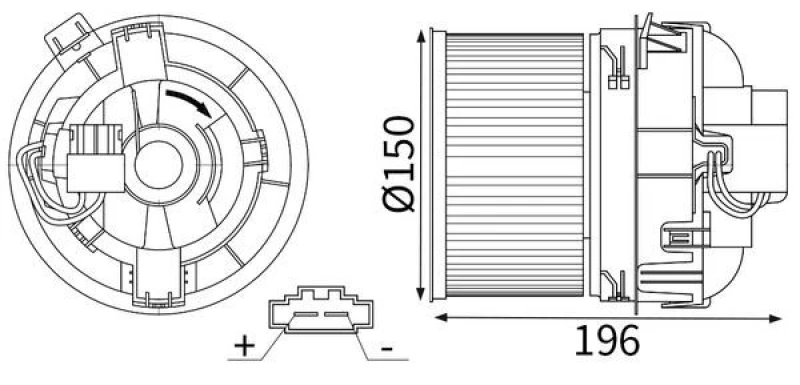 Image of Blower motor MAHLE AB 449 000S