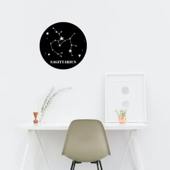 Image of Sag?ttar?us Horoscope - Black Decorative Metal Wall Accessory
