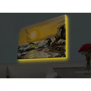 Image of 4570HDACT-058 Multicolor Decorative LED Lighted Canvas Painting