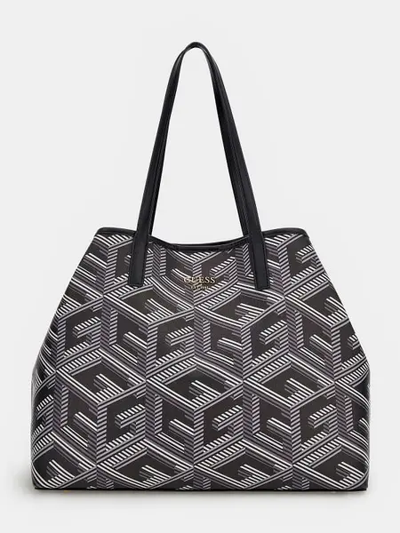 Image of Guess Vikky G Cube Logo Shopper 14740764 Black
