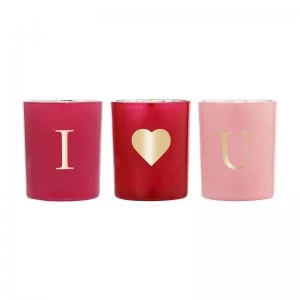 image of Baylis Harding Rose Prosecco Fizz Candle Gift Set 110g