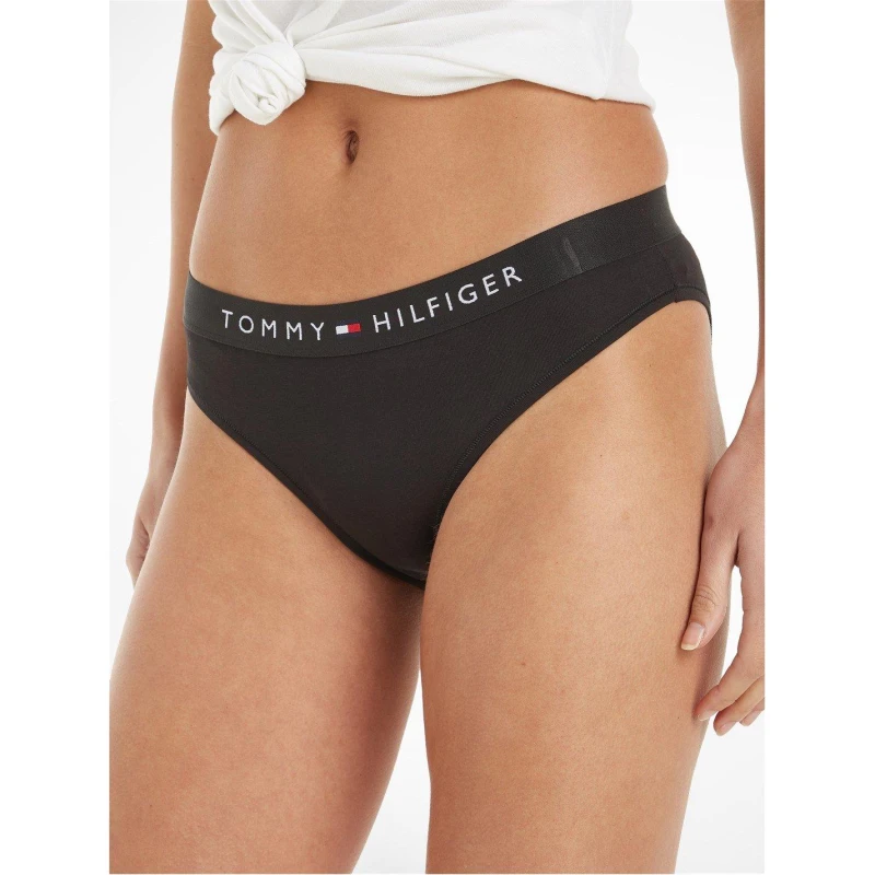 Image of Tommy Hilfiger Logo Waist Briefs Black female 12 (M)