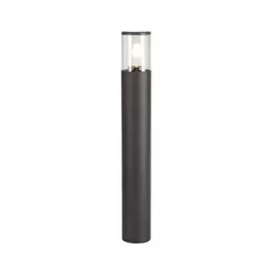 image of Luminosa Lighting - 65cm Bollard Post Lamp 1 x E27, IP54, Anthracite, Clear