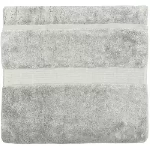 Image of Paoletti Cleopatra Egyptian Combed Cotton 2 Pack Face Cloths Silver