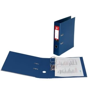 Image of 5 Star Lever Arch File PVC Spine 70mm A4 Blue Pack 10