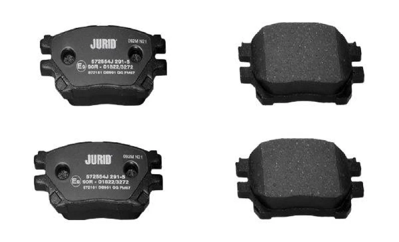 Image of JURID 572554J Brake pad set not prepared for wear warning indicator, without accessories Brake Pad Set,disc brake (402)