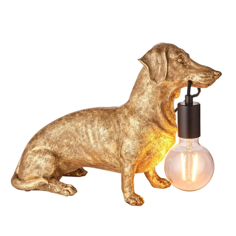 Image of Modica Table Lamp Vintage Gold Paint, Matt Black