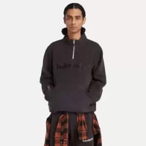 Image of Timberland Polartec 200 Series Half-zip Fleece For Men In Black Black, Size L
