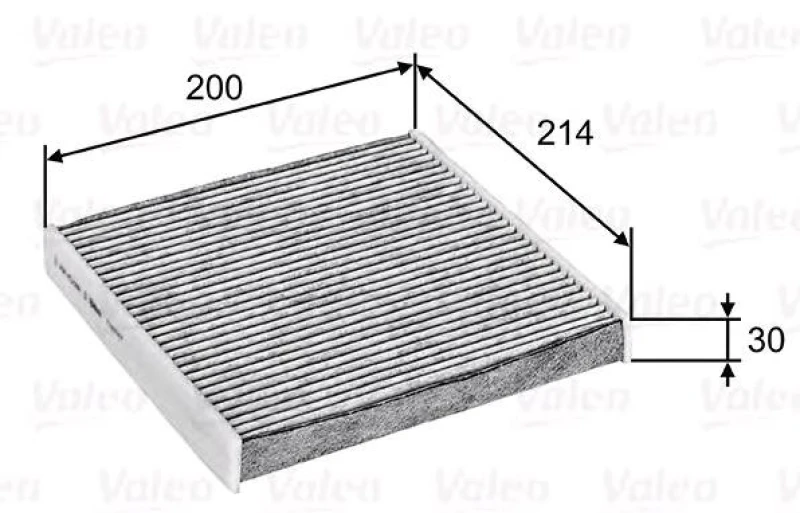Image of VALEO 715747 Pollen filter Activated Carbon Filter, CLIMFILTER PROTECT Filter,interior air (424)