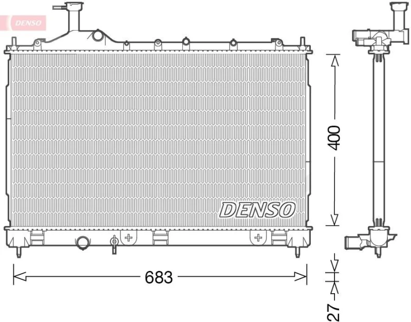 Image of DENSO Engine radiator DENSO DRM45038