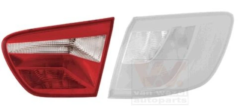 Image of VAN WEZEL 4923924 Rear light Inner Section, with bulb holder, Right Combination Rearlight (391)