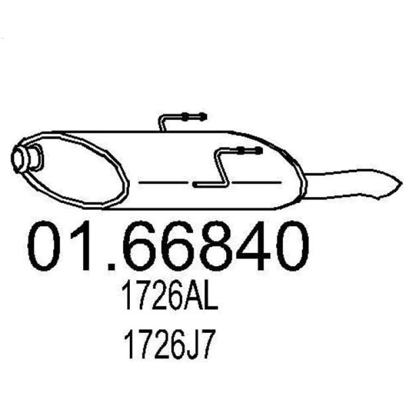 Image of MTS 01.66840 Rear silencer End Silencer (3437)