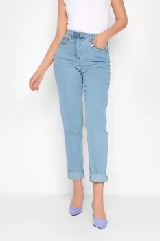 Image of Tall Embellished Pocket Mom Jeans