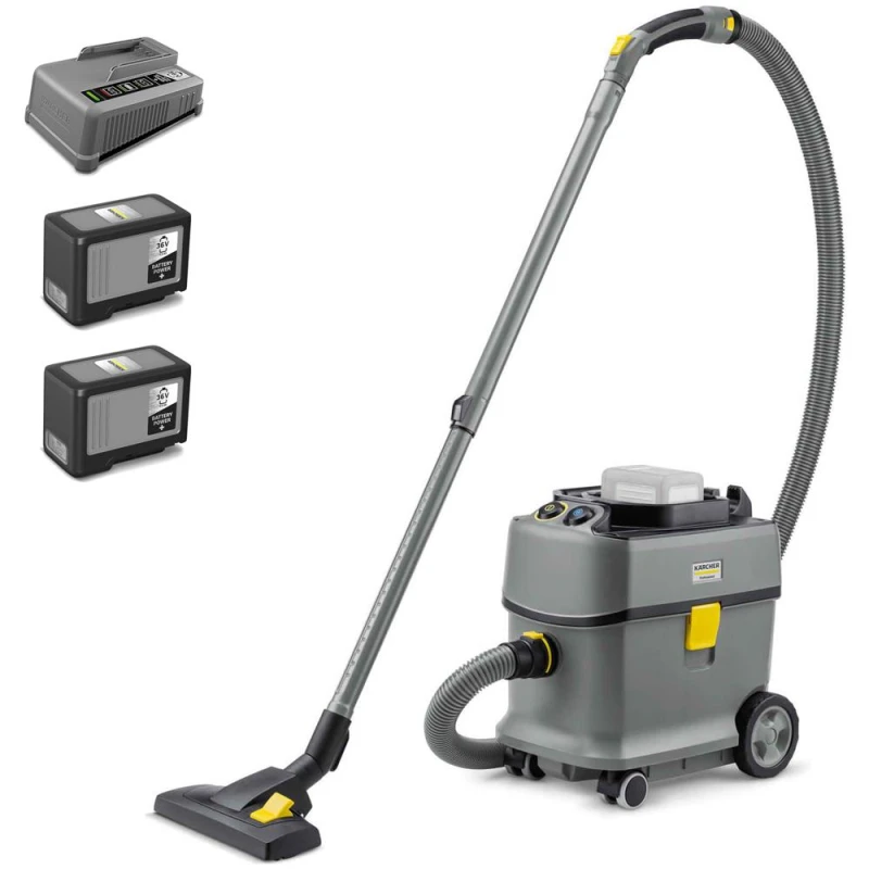 Image of Karcher T 15/1 BP HEPA Professional 36v Cordless Vacuum Cleaner 15L 2 x 7.5ah Li-ion Charger T 15/1 BP HEPA