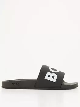 Image of BOSS Sean Slides - Black, Size 10, Men