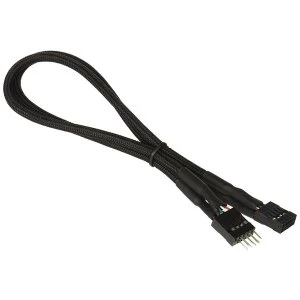Image of BitFenix Alchemy Internal USB Extension 30cm - sleeved Black