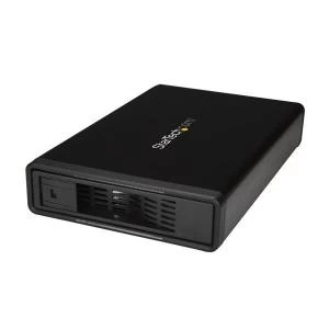 Image of StarTech 3.5" SATA Hard Drive Enclosure eSATA USB 3.0 HDDSDD Black