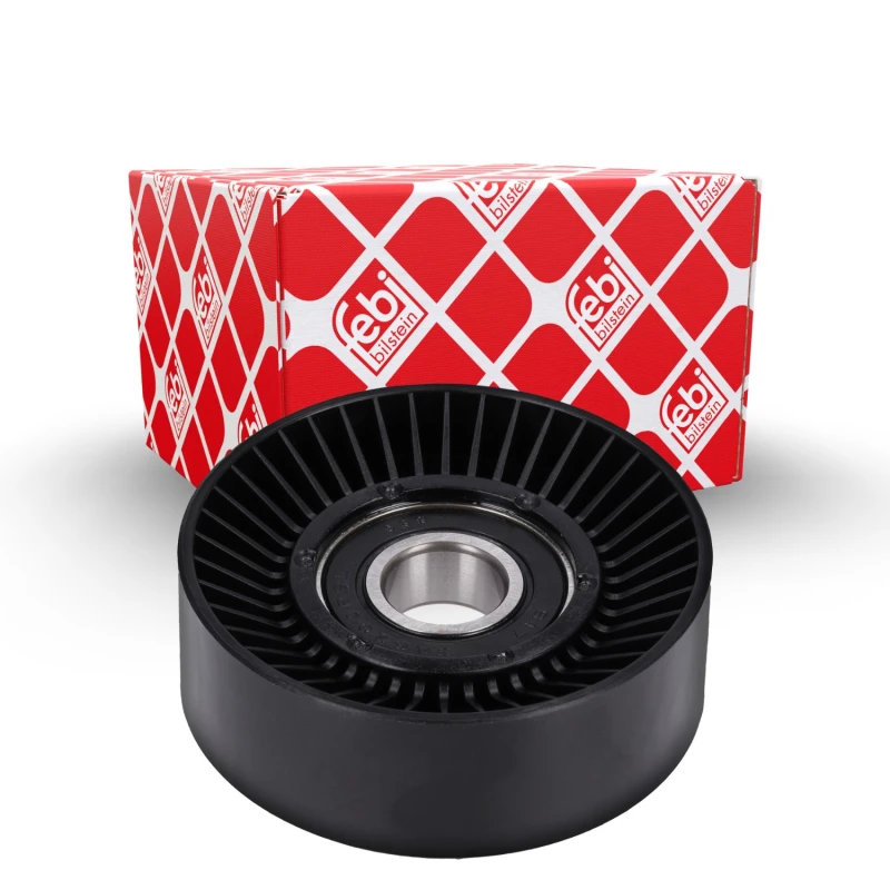 Image of FEBI BILSTEIN 37515 Idler Pulley Plastic Deflection/Guide Pulley,v-ribbed belt (312)