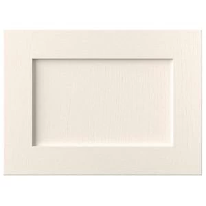 image of Cooke Lewis Carisbrooke Ivory Framed Fixed frame integrated extractor fan door W600mm