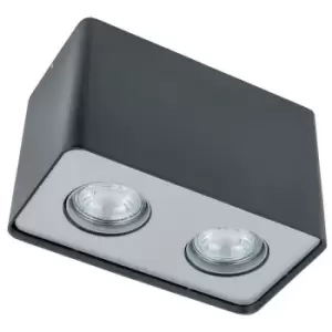 Image of Italux Harris - Modern Surface Mounted Black 2 Light LED, GU10