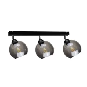 image of Yuno Ceiling Spotlight Bar Black, 60cm, 3x E27