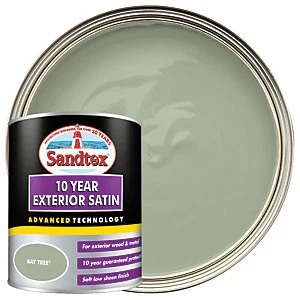 image of Sandtex 10 Year Exterior Satin Paint - Bay Tree 750ml