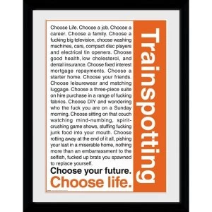 image of Trainspotting Quotes Collector Print