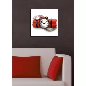 image of 2828CS-2 Multicolor Decorative Canvas Wall Clock