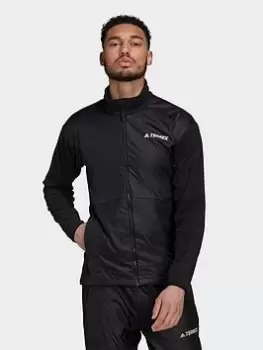Image of adidas Multi Primegreen Wind Fleece Jacket, Black Size XL Men