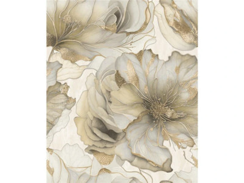 Image of Muriva Venezia Renata Heavyweight Italian Vinyl Floral Wallpaper Cream 811322