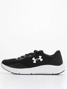 image of Under Armour Charged Pursuit 3 Trainers - Black/White, Size 3, Women