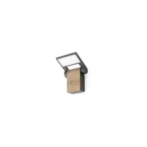 Image of Faro Wood - Outdoor LED Wall Lamp Dark Grey 10W 3000K IP54
