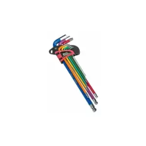 Image of 9 Piece Ball Ended Long Hex Key Set
