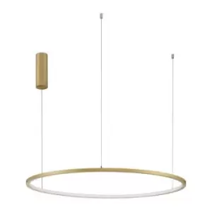 Image of Merano - Grove Integrated LED Pendant Ceiling Light Brushed Gold Aluminium LED 48W 2592Lm 3000K