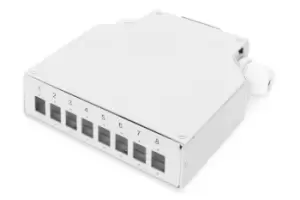Image of Digitus Din Rail Splice Box for 8 LC/DX couplers