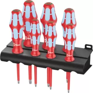 Image of Wera 7 Piece 3167 I/7 Stainless VDE Screw Driver Set Torx